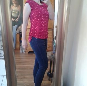 🛍Free Elle Print Crew Neck Cap Sleeve Stretch Top